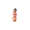 Body sexy en similicuir avec porte-jarretelles 